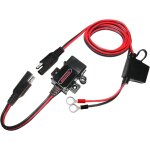 Sjzg - 3. 1amp moto usb chargeur adaptateur sae vers usb avec cble de terminal a anneau pour le chargement ...