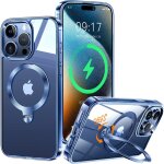 Sjzg - 360 rolatif support magntique coque pour iphone 15 pro [cd anneau support stable pour mag - safe] ...