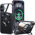 Sjzg - 360 rolatif support magntique coque pour iphone 16 [cd anneau support stable pour mag - safe] ...