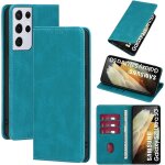 Sjzg - coque cuir pour samsung galaxy s21 ultra 5g 6. 8 , etui a rabat en pu porte - cartes portefeuille ...