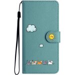 Sjzg - coque pour iphone 16 pro, chat mignon et color� housse de protection etui a pochette de portefeuille ...