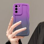 Sjzg - coque pour samsung galaxy a15 4g / 5g, wave frame silicone etui en dgrad de couleur, housse ...