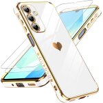 Sjzg - coque pour samsung galaxy a16 4g / 5g avec 2 verre tremp silicone forme de coeur d'amour, housse ...