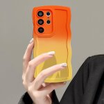 Sjzg - coque pour samsung galaxy s22 ultra 5g, wave frame silicone etui en dgrad de couleur, housse ...