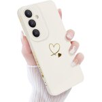 Sjzg - coque pour samsung galaxy s25 5g, dor amour coeur motif housse silicone doux mignon esthtique ...