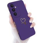Sjzg - coque pour samsung galaxy s25 5g, dor amour coeur motif housse silicone doux mignon esthtique ...