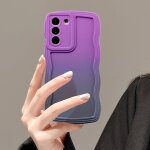 Sjzg - coque pour samsung galaxy s25 5g, wave frame silicone etui en dgrad de couleur, housse de protection ...