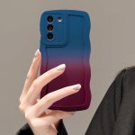Sjzg - coque pour samsung galaxy s25 5g, wave frame silicone etui en dgrad de couleur, housse de protection ...