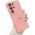 Sjzg - coque pour samsung galaxy s25 ultra 5g, dor amour coeur motif housse silicone doux mignon esthtique ...