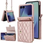 Sjzg - coque pour samsung galaxy z flip 7, coque flip portefeuille etui en cuir pu, avec lani�re amovible ...