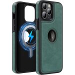 Sjzg - etui en cuir avec vue du logo pour iphone 11 pro 5, 8 pouces, coque en cuir compatible avec magsafe, ...