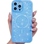 Sjzg - pour iphone 15 pro max coque compatible avec magsafe, magn�tique etui protection cam�ra, glitter ...