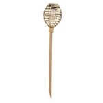 Smart garden lumina lot de 2 torches solaires en faux rotin naturel, led double filament