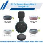 Smart home 0327 lot de 2 supports muraux pour haut - parleurs google 3, europe only noir