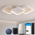 Smart plafonnier led avec commande vocale alexa / google home, dimmable, lumi�re led pour salon, chambre, ...