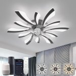 Smart plafonnier ventilateur de plafond, wifi ventilo plafond avec lumire compatible with alexa google ...