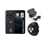 Smartphone motorola pack edge 70 fusion 6. 78  5g double sim 256 go fifa edition noir + ecouteurs sans ...