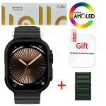 Smartwatch 2025 original hello montre 4 plus ultra 2 49mm 4g rom nfc gpt gps boussole horloge bluetooth ...