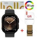 Smartwatch 2025 original hello montre 4 plus ultra 2 49mm 4g rom nfc gpt gps boussole horloge bluetooth ...