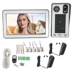 Sonnette d'interphone wifi 10 pouces, carte ic  empreintes digitales, systme de contrle d'accs vido ...