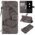 Sony xperia xz3 coque, saturcase papillon gaufrage pu cuir magntique flip portefeuille support porte ...