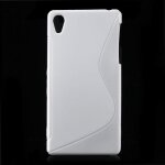 Pour sony xperia z2 : etui silicone blanc / brillant design en s Pour sony xperia z2 : etui silicone blanc / brillant design en s
