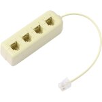 Sourcing map r�partiteur de t�l�phone, rj11 6p4c 1 m�le vers 4 femelles m / f c�ble adaptateur pour ligne ...