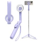 Spigen tr�pied selfie stick magsafe avec t�l�commande universel 74cm lavender