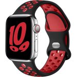 Sport band compatible with apple watch band 44mm 45mm 46mm 42mm 49mm, breathable silicone double hole ...