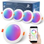 Spot led encastrable rgb smart alexa, 10w 1000lumen 230v spots led de plafond bluetooth couleur blanc, ...