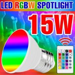 Spot lumineux led rgb bombilla e27, 15w, e14, ampoule intelligente gu10, 220v, rgbw, magique, mr16, pour ...