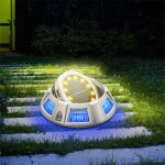 Spot lumineux led solaire encastrable dans le sol, impermable conforme a la norme ip65, eclairage latral, ...