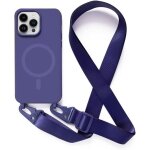 Spwa - magn�tique coque avec collier compatible avec iphone 14 pro max, tour de cou lani�re en corde ...
