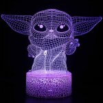 Star wars 3d night lightbaby yoda led lampe avec tlcommande et smart touch, led lampe de bureau yoda ...