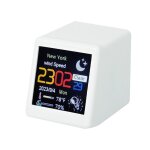 Station mto intelligente lectronique de bureau, rveil numrique led, wifi, horloge de table, capteur ...
