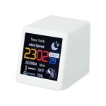 Station mto multifonctionnelle, bureau intelligent, affichage d'informations led, horloge crative ...