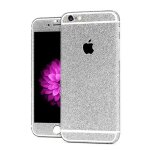 Sticker iphone 6 6s (4 ; 7) argent paillette strass bling integral autocollant