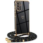 Store - coque pour samsung galaxy a13 5g / a04s avec cordon de collier, coque avec cordon motif coeur ...