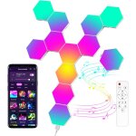 Subzonal - 12 panneaux lumineux led connect�s, appliques murales luminaires int�rieur hexagonales modulaires ...