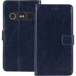 Subzonal - bleu fonce flip retro support � rabat cuir tpu silicone housse coque pour doro 1360 2. 4 inch ...