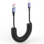 Subzonal - c�ble de charge rapide usb vers type c - c�ble spiral� usb - a vers usb - c - 6 a - c�ble ...
