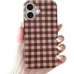 Subzonal - coque iphone 16�jolie coque de t�l�phone � motif plaid souple et fine en tpu r�sistant aux ...