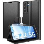 Subzonal - coque pour samsung galaxy s22 5g + 1 verre tremp� protection �cran, housse premium en cuir ...