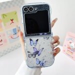 Subzonal - coque pour samsung galaxy z flip 5 / z flip 6 5g, curly wave frame etui en silicone liquide, ...