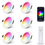 Subzonal - lam(ms) pen 6x spot encastr� led rgbw dimmable 10w, bluetooth app led spots encastr� rgb + ...