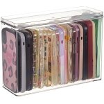 Subzonal - organiseur de coque de t�l�phone transparent 25. 5x9. 1x18. 3 cm en plastique pet empilable, ...