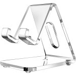 Subzonal - support de t�l�phone portable en acrylique transparent 5 mm d'�paisseur, pour bureau, convient ...