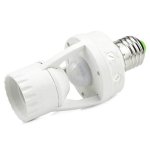 Support d'ampoule led e27 avec capteur de mouvement pir, interrupteur intelligent, retard r�glable jour ...
