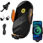Support de chargeur sans fil pour voiture support de t�l�phone pour grille d'a�ration, chargeur sans ...