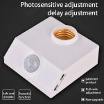 Support de lampe avec capteur de mouvement pir, 1 pièce, ac100 265v e27, infrarouge, minuterie automatique, ... Support de lampe avec capteur de mouvement pir, 1 pièce, ac100 265v e27, infrarouge, minuterie automatique, ...